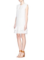 Front View -Click To Enlarge Diamond jacquard sleeveless shift dress