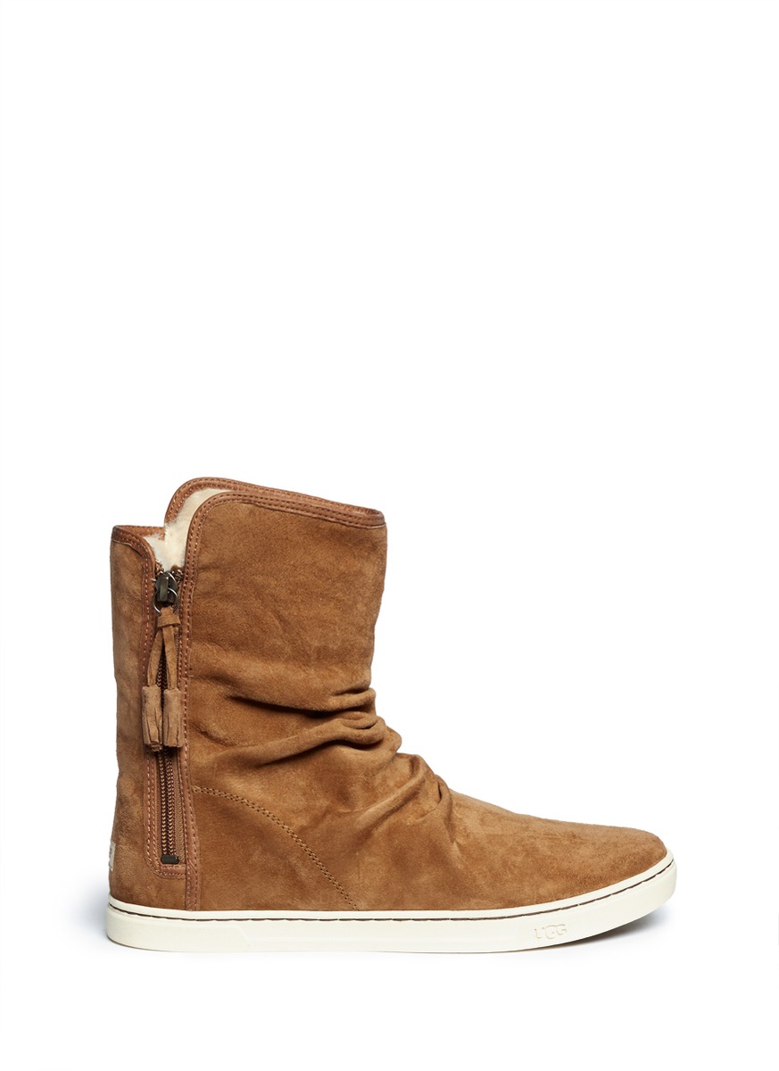 platform zip up uggs