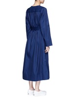 Back View -Click To Enlarge 'Out' belted cotton-tencel dress