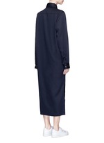 Back View -Click To Enlarge 'Boundary' asymmetric button midi shirt dress