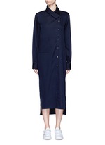 Main View -Click To Enlarge 'Boundary' asymmetric button midi shirt dress