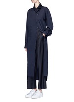 Figure View -Click To Enlarge 'Boundary' asymmetric button midi shirt dress