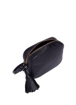 Detail View -Click To Enlarge 'Thea' pebbled leather crossbody tassel bag