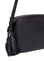 Detail View -Click To Enlarge 'Thea' pebbled leather crossbody tassel bag
