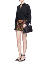 Click To Enlarge 'Thea' pebbled leather crossbody tassel bag