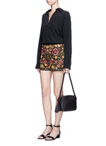 Figure View -Click To Enlarge 'Thea' pebbled leather crossbody tassel bag