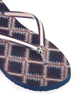 Detail View -Click To Enlarge 'Thin' flamestitch print flip flops