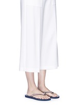 Figure View -Click To Enlarge 'Thin' flamestitch print flip flops