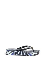 Main View -Click To Enlarge 'Thandie' floral print wedge flip flops