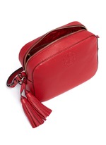 Detail View -Click To Enlarge 'Thea' pebbled leather crossbody tassel bag