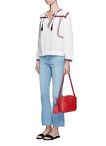Click To Enlarge 'Thea' pebbled leather crossbody tassel bag