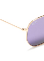 Detail View -Click To Enlarge 'RB3548' metal hexagonal mirror sunglasses