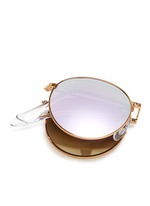 Detail View -Click To Enlarge 'Round Metal Folding' mirror sunglasses