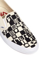 Detail View -Click To Enlarge x Yusuke Hanai check print canvas slip-ons