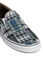 Detail View -Click To Enlarge 'Classic' plaid patchwork skate slip-ons