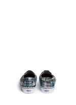 Back View -Click To Enlarge 'Classic' plaid patchwork skate slip-ons