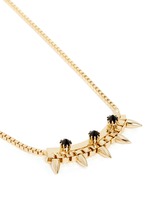 Detail View -Click To Enlarge 'Love Thorn' crystal spike bar chain necklace