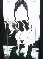 Detail View -Click To Enlarge 'Montgomery' face print cotton T-shirt