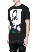 Front View -Click To Enlarge 'Montgomery' face print cotton T-shirt