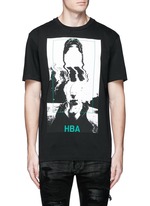Main View -Click To Enlarge 'Montgomery' face print cotton T-shirt