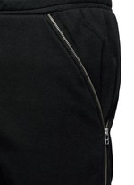 Detail View -Click To Enlarge Logo zip side cotton fleece sweatpants