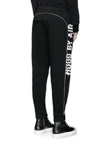 Back View -Click To Enlarge Logo zip side cotton fleece sweatpants