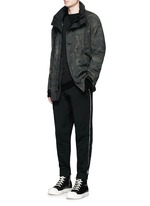 Figure View -Click To Enlarge Logo zip side cotton fleece sweatpants