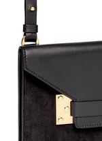 Detail View -Click To Enlarge 'Milner Double' leather suede combo shoulder bag