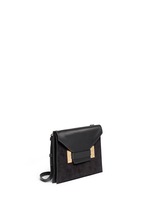 Front View -Click To Enlarge 'Milner Double' leather suede combo shoulder bag