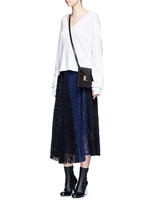 Figure View -Click To Enlarge 'Milner Double' leather suede combo shoulder bag