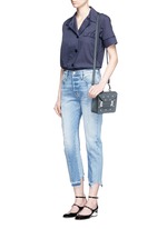 Figure View -Click To Enlarge 'Milner' mini heart stud envelope leather crossbody bag