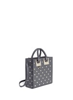 Front View -Click To Enlarge 'Albion' heart stud square leather box tote