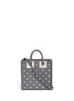 Main View -Click To Enlarge 'Albion' heart stud square leather box tote