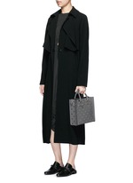 Figure View -Click To Enlarge 'Albion' heart stud square leather box tote