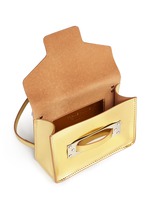 Detail View -Click To Enlarge 'Milner Nano' metallic leather crossbody bag