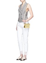 Figure View -Click To Enlarge 'Milner Nano' metallic leather crossbody bag