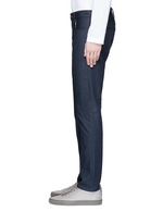 Detail View -Click To Enlarge 'Gunnison' dark indigo slim cotton jeans