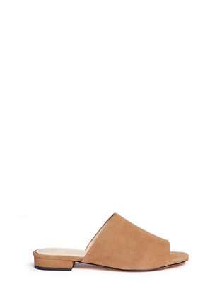 Main View - Click To Enlarge Main View - Click To Enlarge - Pedder Red - Open toe suede mules