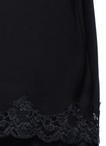 Detail View -Click To Enlarge 'Sakshee' scalloped lace hem crepe camisole