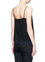 Back View -Click To Enlarge 'Sakshee' scalloped lace hem crepe camisole