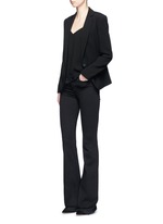 Figure View -Click To Enlarge 'Sakshee' scalloped lace hem crepe camisole
