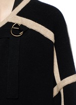 Detail View -Click To Enlarge Contrast trim wool-cashmere coat