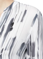 Detail View -Click To Enlarge 'Cascade' ink print silk georgette shirt