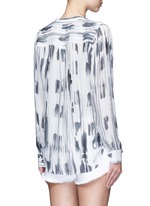 Back View -Click To Enlarge 'Cascade' ink print silk georgette shirt