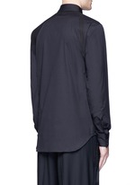 Back View -Click To Enlarge Slim fit harness cotton shirt