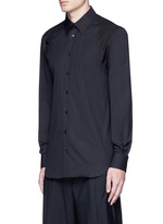 Front View -Click To Enlarge Slim fit harness cotton shirt