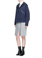 Figure View -Click To Enlarge Zip pocket technical parka jacket