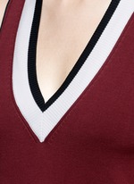 Detail View -Click To Enlarge 'Ainsley' sport stripe V-neck sweater knit dress