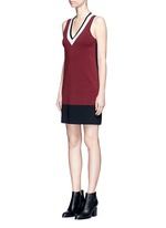 Front View -Click To Enlarge 'Ainsley' sport stripe V-neck sweater knit dress
