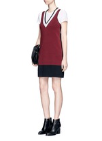 Figure View -Click To Enlarge 'Ainsley' sport stripe V-neck sweater knit dress